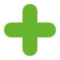 Icoon van een groen plusteken